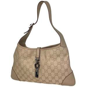 GUCCI Cream Canvas Shoulder Bag